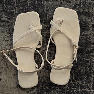 SHEIN Cream Strappy Sandals